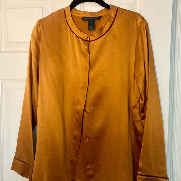 Marc By Marc Jacobs Tops - Marc by Marc Jacobs Silk Mandarin Collar Shirt